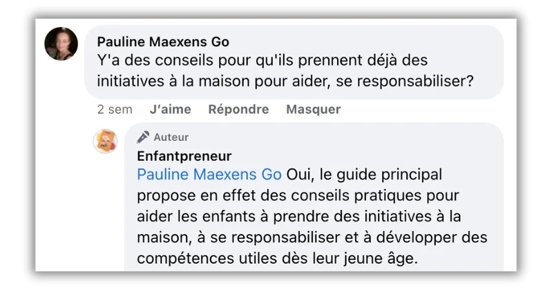 Question-réponse sur Enfantpreneur